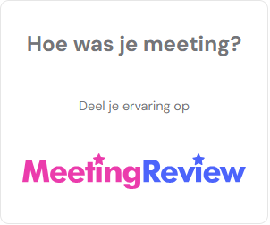 MeetingReview widget voor communicatie - vierkant zonder reviewscore