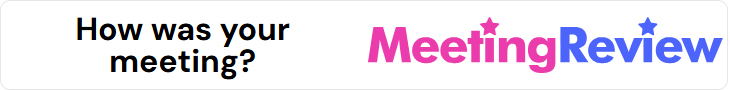 MeetingReview widget voor communicatie - rechthoek groot zonder reviewscore in Engels