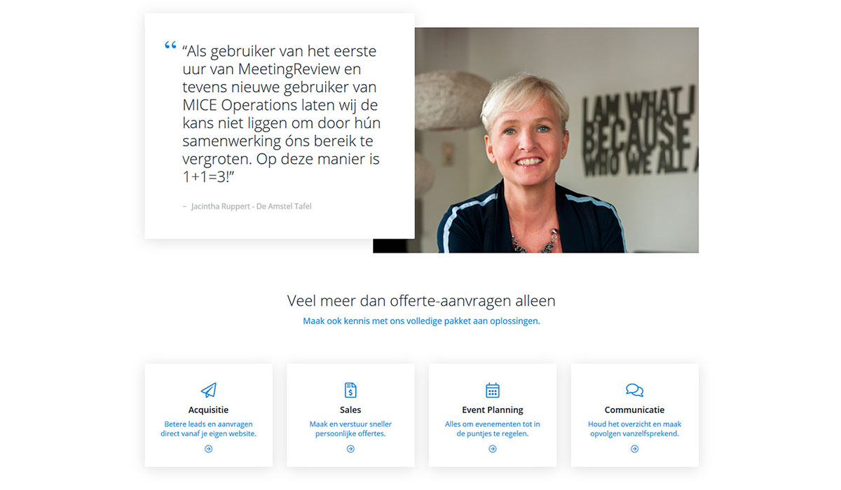 Samenwerking tussen reviewplatform en boekingssoftware: MeetingReview en MICE Operations
